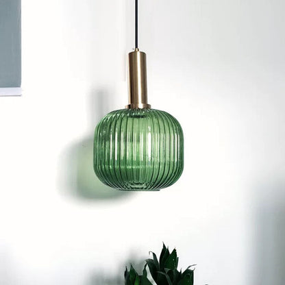 Valentina Pendant Light Crystal, Moru Glass, Cognac/Green/Grey, Kitchen Island