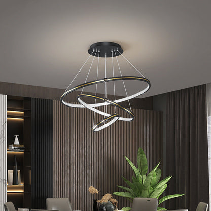 Arisha LED anneaux suspension réglable pour salon et salle à manger