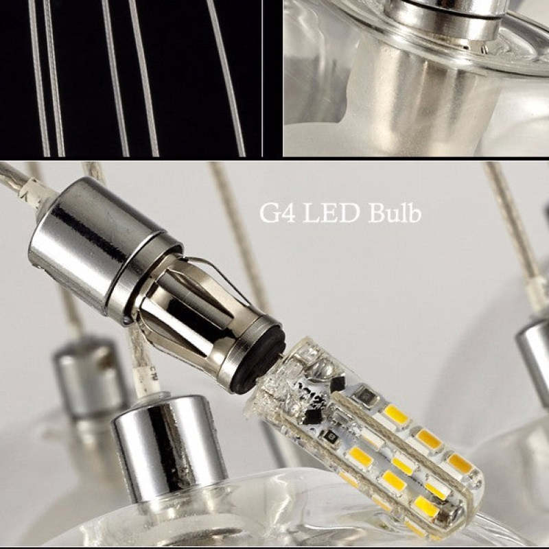 Lampe à suspension moderne à bulles Valentina, 5 styles