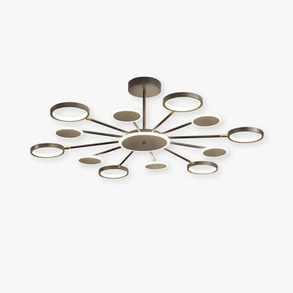 Arisha Modern Led Chandelier, Geometric, Black Dimmable