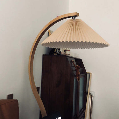 Muto Unique LED Floor Lamp, Wood/Metal, Living Room