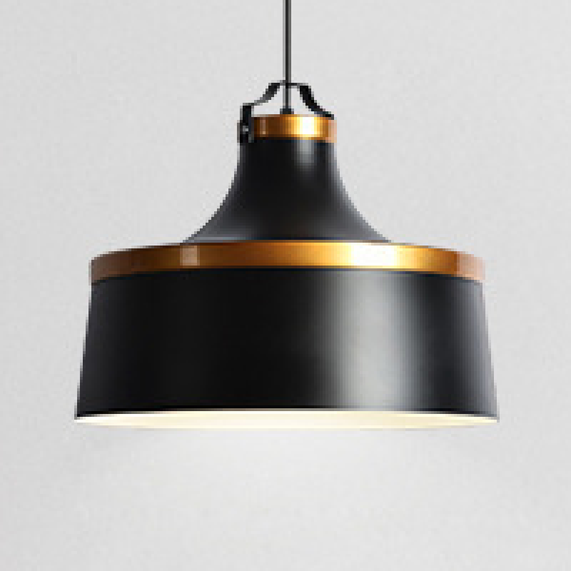 Moderne, farbenfrohe einzelne Pendelleuchte Valentina, Metallschirm