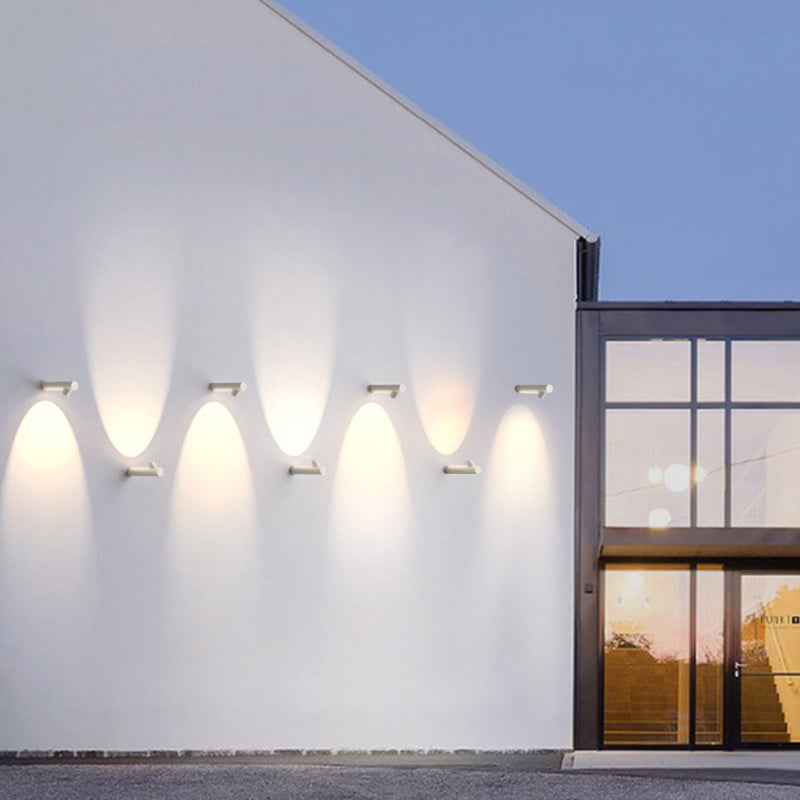 Ray moderne waterdichte buitenwandverlichting, wit en zwart