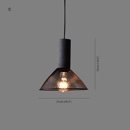 Xenith Industrial Cylindrical Pendant Light, Cement/Metal