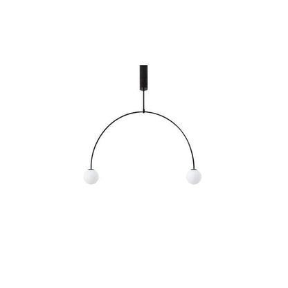 Arisha Minimalist Linear Mobile Pendant Light, Black