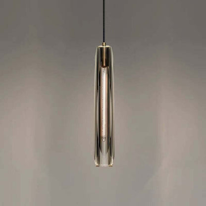 June Brass Designer Glass Pendant Lamp Smoky