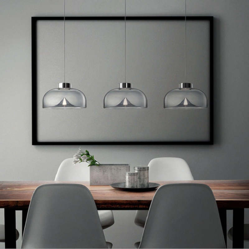 Salgado Transparente Stehlampe, Metall und Glas, 2 Farben