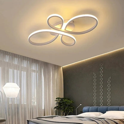 Plafonnier Brisa Moderne Multi-Anneaux LED Encastré, Marron/Blanc