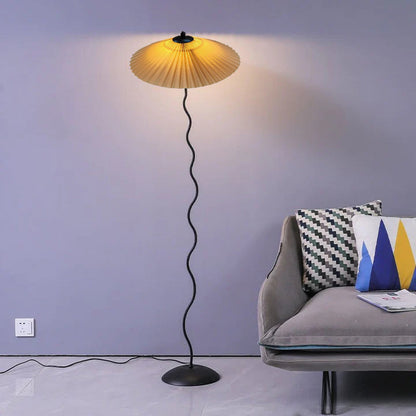 Lampadaire LED moderne en tissu champignon Ritta