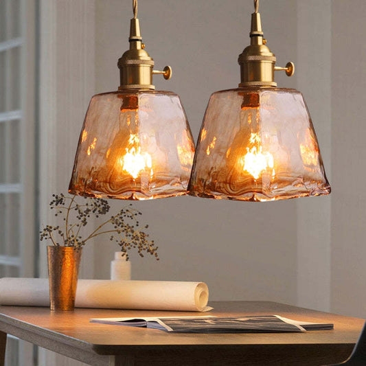 Zina Pendant Light Glass&Brass