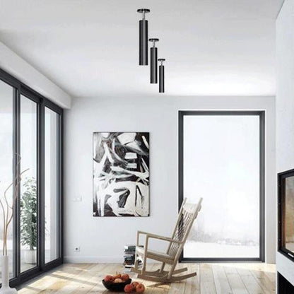 Aria Modern Long Tube Spotlight, Metal, Black/White