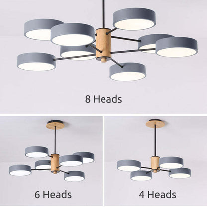 Arisha Art Deco Pendant Light, White/Green/Grey,Metal/Wood