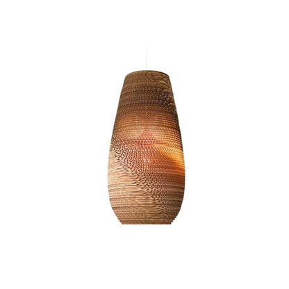 Lampe à suspension en papier rustique pastorale Muto Silkworm