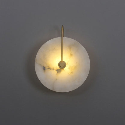 Kristy Alabaster Applique Murale LED Ronde Circulaire Iconique
