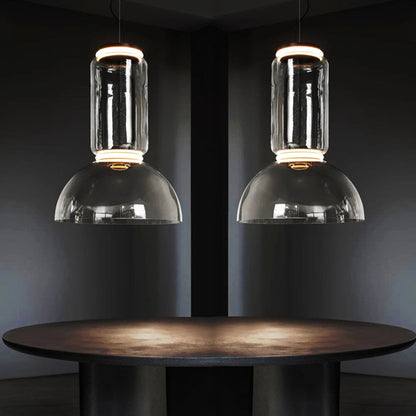 Valentina Minimalist Combination Glass Pendant Light, Clear