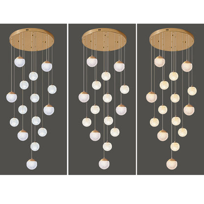 Arisha Multi Staircase Modern Art Deco Pendant Light, Gold