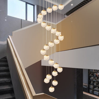 Arisha Multi Staircase Modern Art Deco Pendant Light, Gold