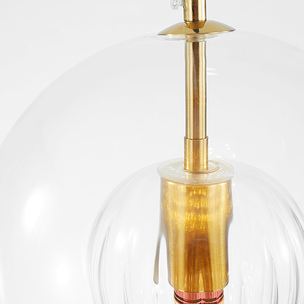 Suspension June en verre soufflé, coloris clair et ambre
