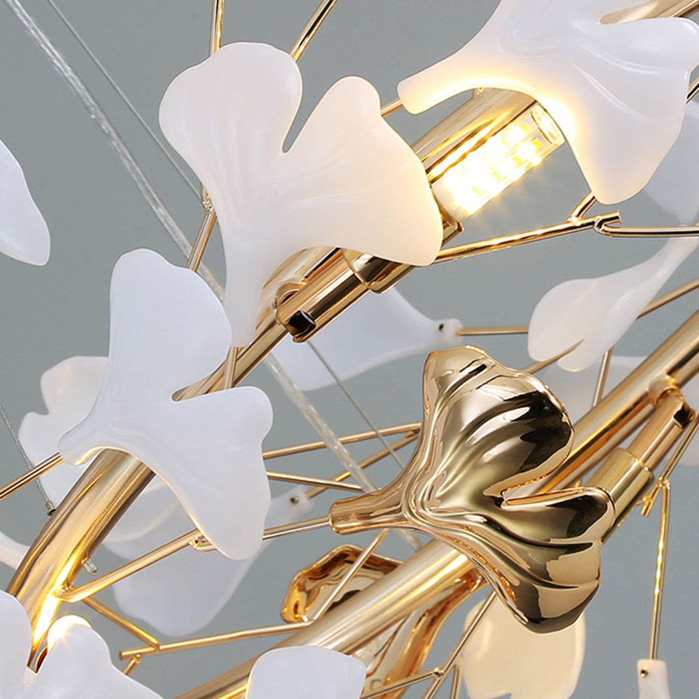 Olivia Lustre Art Déco moderne en métal et céramique, doré