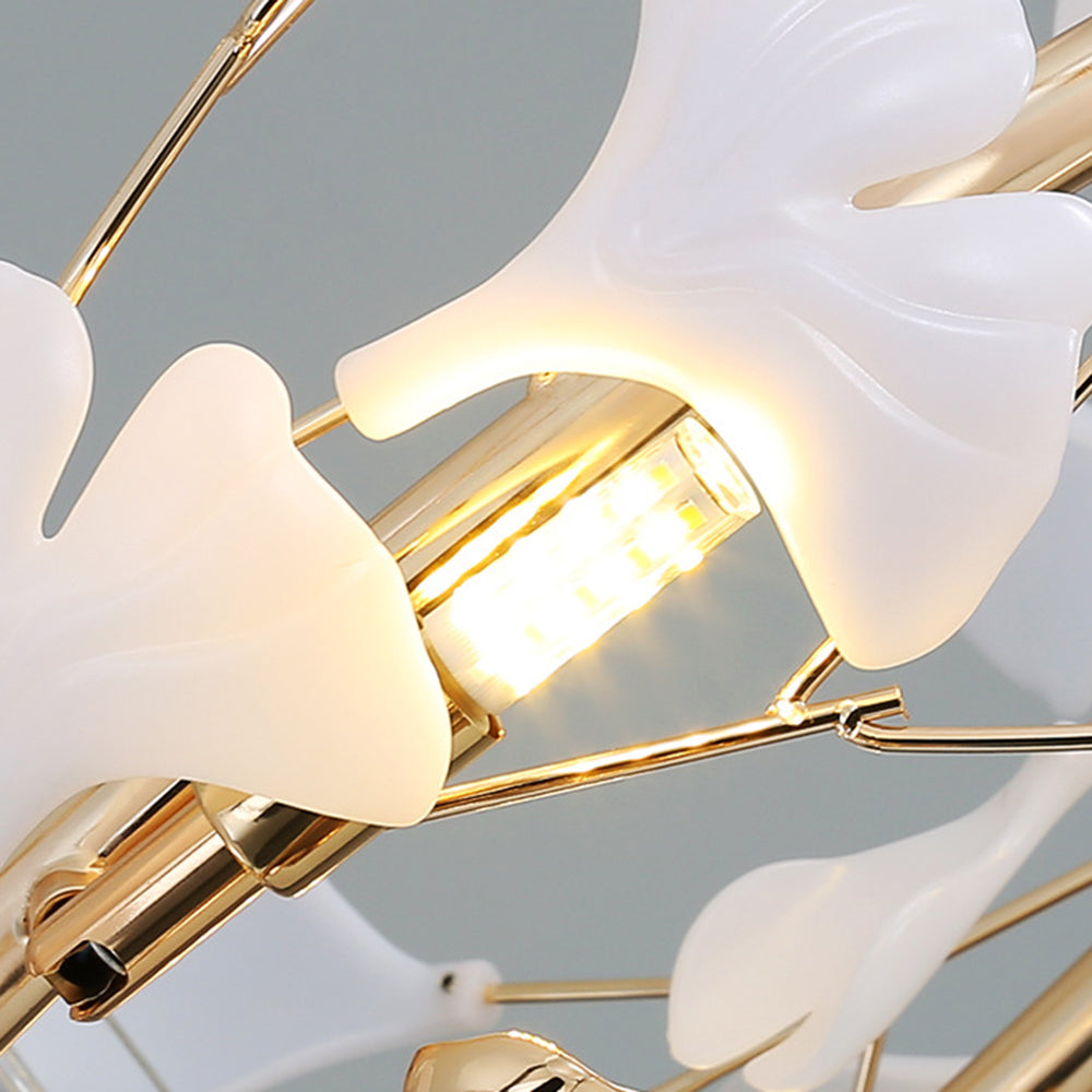 Olivia Lustre Art Déco moderne en métal et céramique, doré