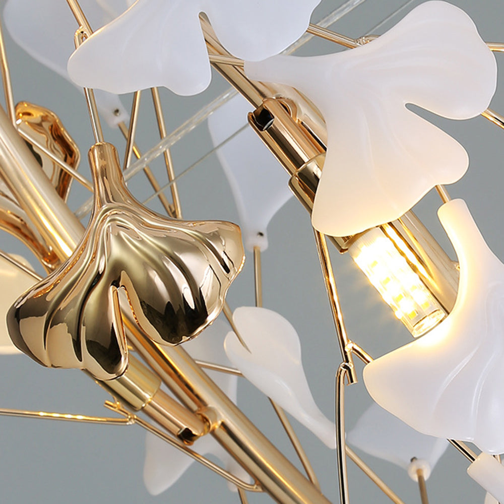 Olivia Lustre Art Déco moderne en métal et céramique, doré