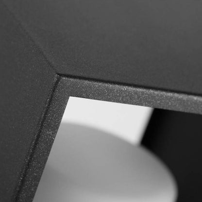 Ray Minimalistische Cuboid Candle Solar-Außenstehleuchte Schwarz