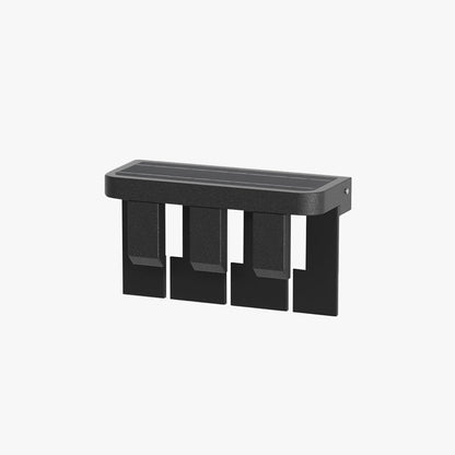Ray Moderne minimalistische Metall-Solar-Wandleuchte für den Außenbereich, Schwarz
