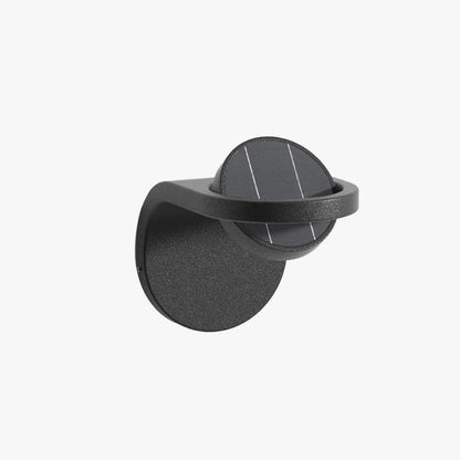 Ray Moderne Arc-Wandleuchte aus Metall/Solar, wasserdicht, verstellbar, für den Außenbereich, Schwarz