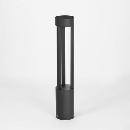 Lampe d'extérieur creuse cylindrique moderne Ray, noire