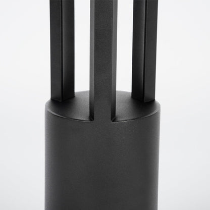 Lampe d'extérieur creuse cylindrique moderne Ray, noire