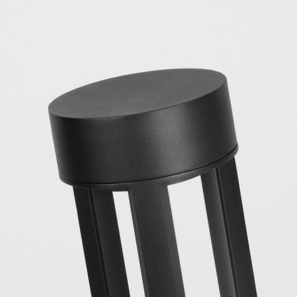 Lampe d'extérieur creuse cylindrique moderne Ray, noire
