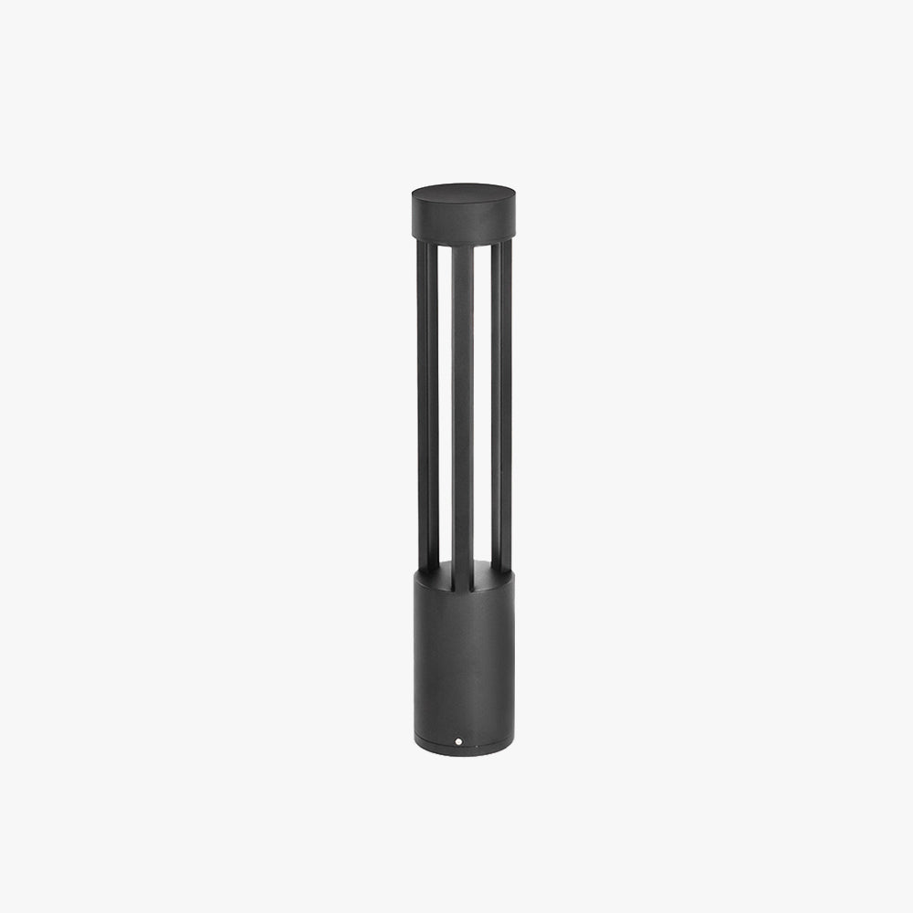 Lampe d'extérieur creuse cylindrique moderne Ray, noire