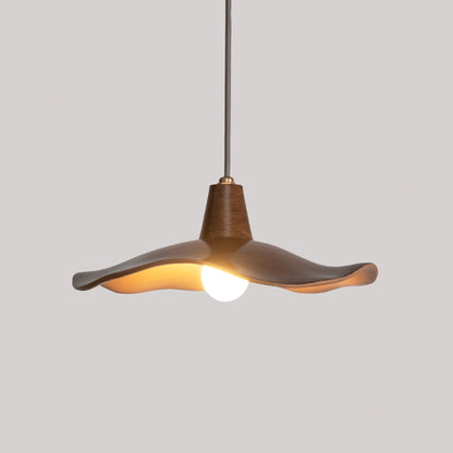 Arisha Pendant Light Wave Retro, Mahogany/Resin, Dining Room