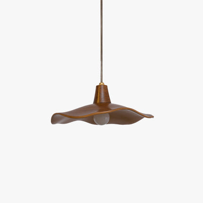Arisha Pendant Light Wave Retro, Mahogany/Resin, Dining Room