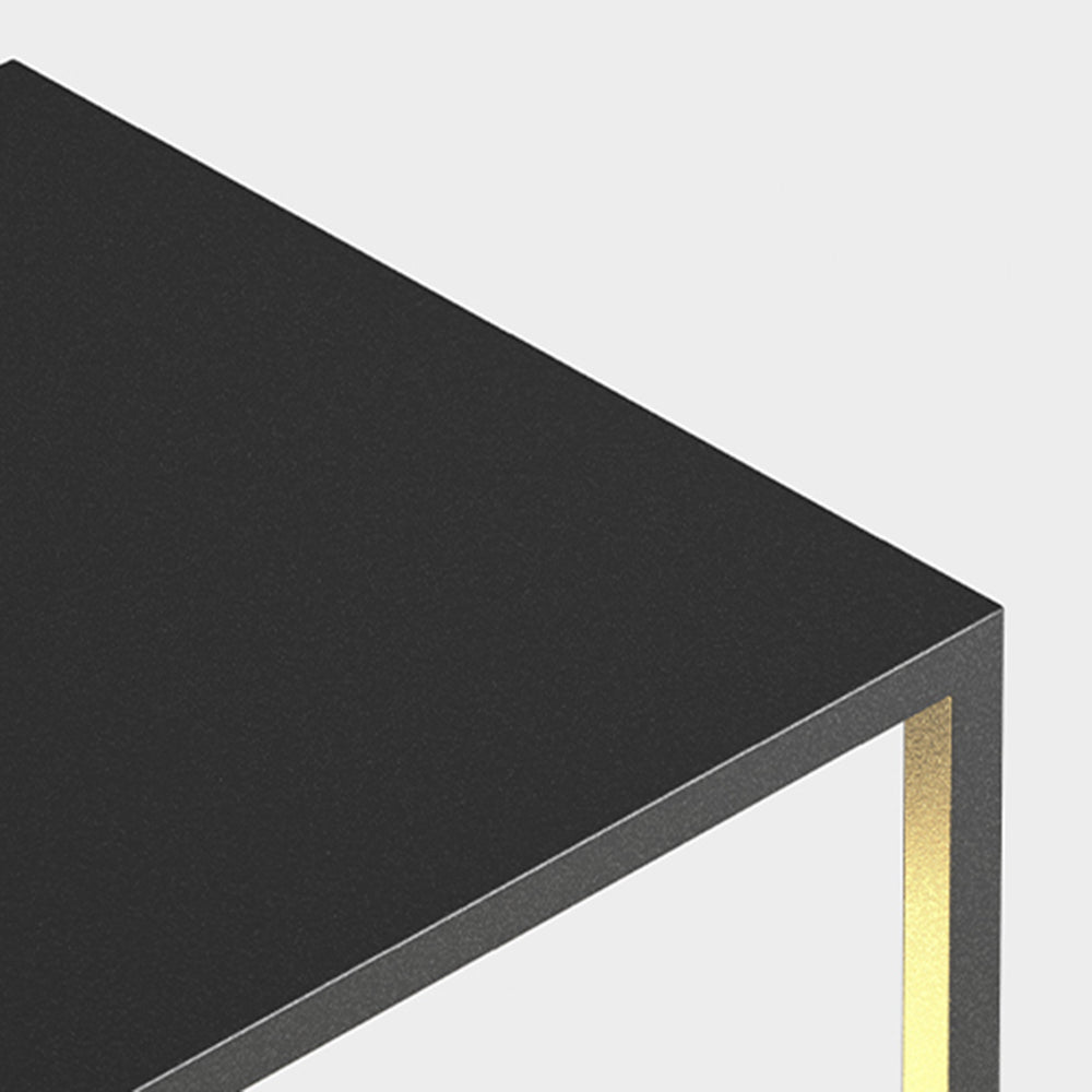 Ray Minimalistische rechteckige Solar-Außenbodenlampe aus Metall
