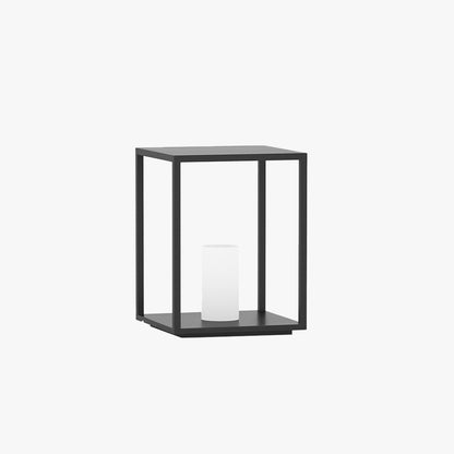 Ray Minimalistische rechteckige Solar-Außenbodenlampe aus Metall