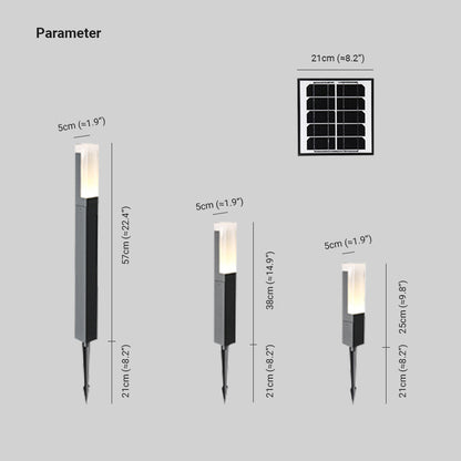 Moderne Solar-Wegeleuchte Ray aus Metall für den Außenbereich, Schwarz