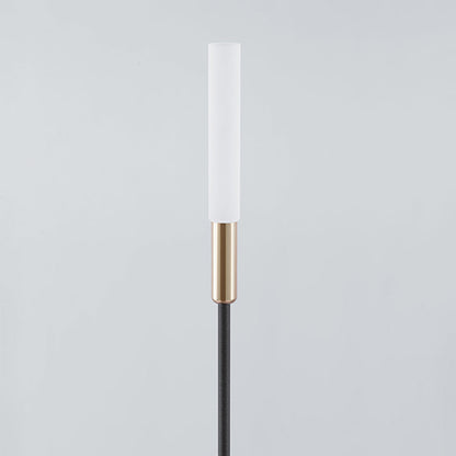 Ray Modern Metal Reed Solar Outdoor Black Post Light