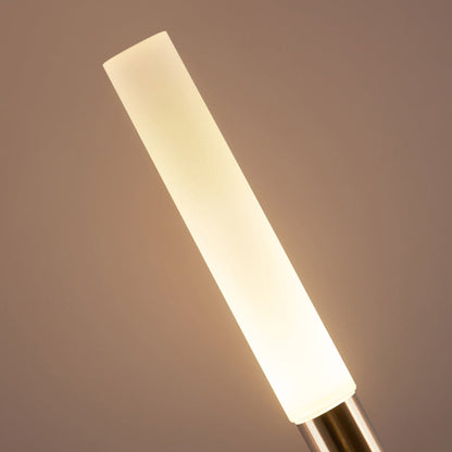 Ray Modern Metal Reed Solar Outdoor Black Post Light