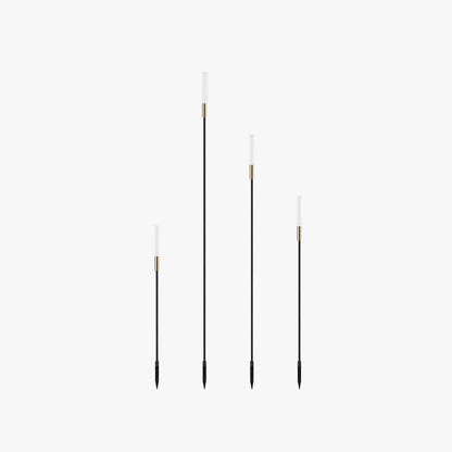 Ray Modern Metal Reed Solar Outdoor Black Post Light