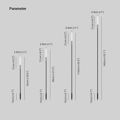 Ray Modern Metal Reed Solar Outdoor Black Post Light