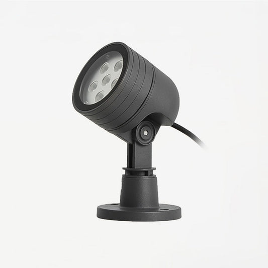 Projecteur solaire d'extérieur Ray moderne rond en verre/métal pour sol
