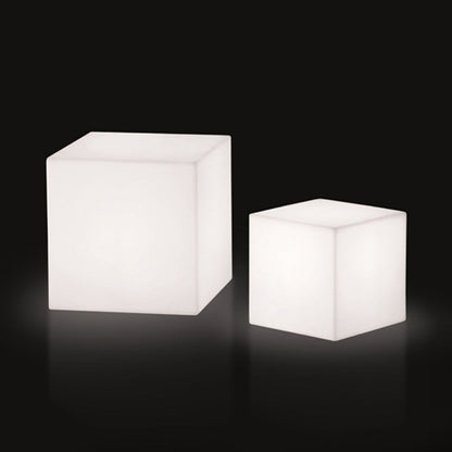 Ray Minimalist Square Outdoor Ground Lamp, White