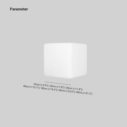 Ray Minimalist Square Outdoor Ground Lamp, White