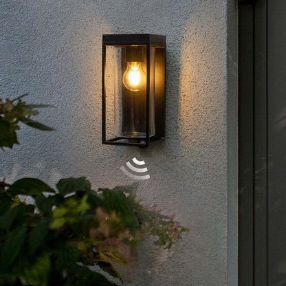 Ray Modern Rectangular Solar Waterproof Glass Outdoor Wall Lamp