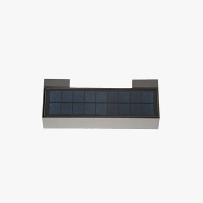 Ray Modern  rectangular Solar Waterproof Outdoor Wall Lamp, Black