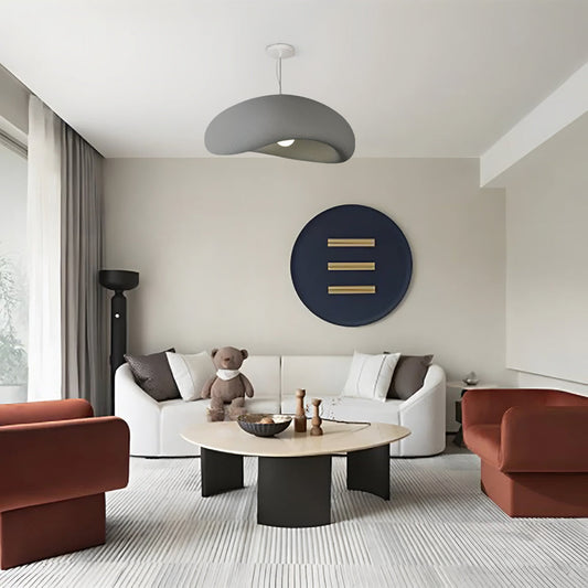 Avi minimalistische hanglamp in geplaveide vorm, blauw/grijs