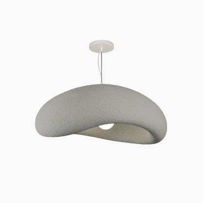 Avi Minimalist Cobblestone Shape Pendant Light, Blue/Grey
