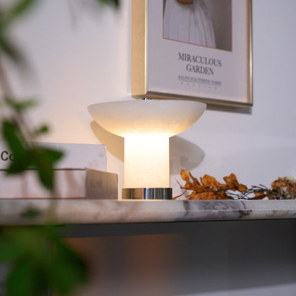 Eurnoran Mushroom Shaped Alabaster Table Lamp