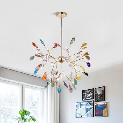 Agate Chandelier Colorful Branching